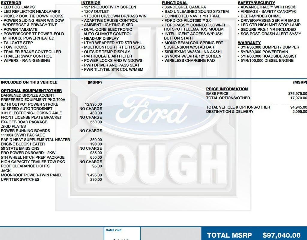 2025 Ford Super Duty F-250 SRW King Ranch 4WD Crew Cab 6.75' Box