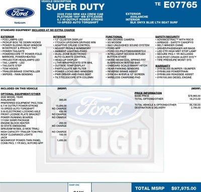 2026 Ford Super Duty F-250 SRW Platinum 4WD Crew Cab 6.75' Box