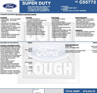 2027 Ford Super Duty F-250 SRW LARIAT 4WD Crew Cab 6.75' Box