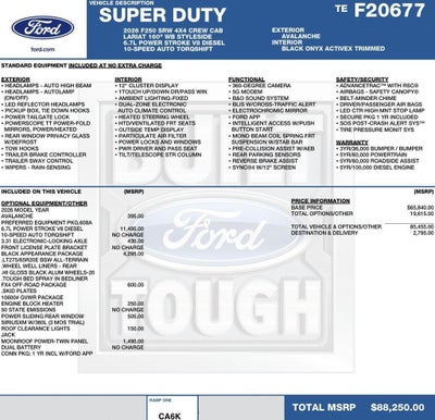 2026 Ford Super Duty F-250 SRW LARIAT 4WD Crew Cab 6.75' Box