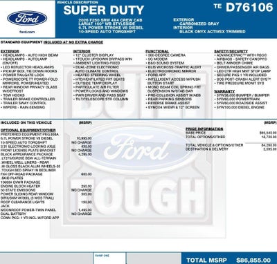 2026 Ford Super Duty F-250 SRW LARIAT 4WD Crew Cab 6.75' Box
