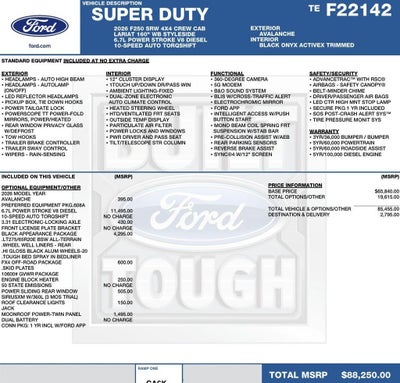 2026 Ford Super Duty F-250 SRW LARIAT 4WD Crew Cab 6.75' Box
