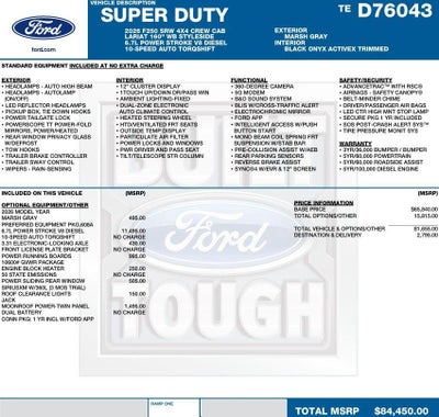 2026 Ford Super Duty F-250 SRW LARIAT 4WD Crew Cab 6.75' Box