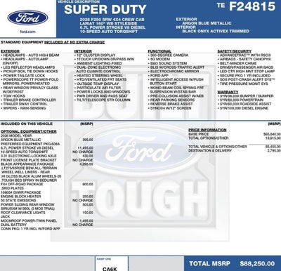2026 Ford Super Duty F-250 SRW LARIAT 4WD Crew Cab 6.75' Box