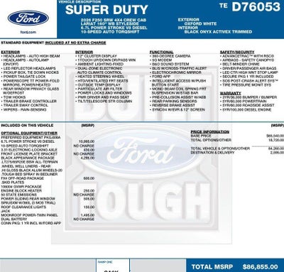 2026 Ford Super Duty F-250 SRW LARIAT 4WD Crew Cab 6.75' Box