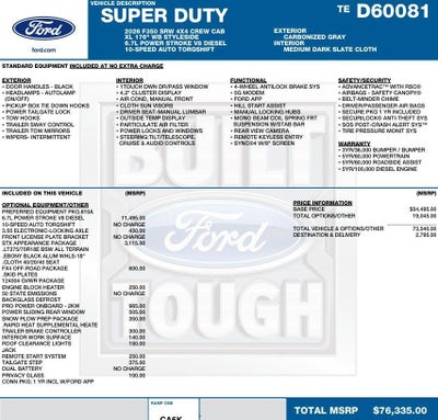 2026 Ford Super Duty F-350 SRW XL 4WD Crew Cab 8' Box
