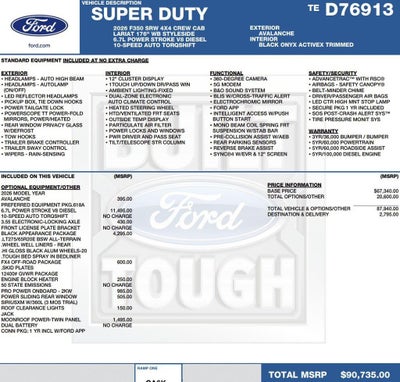 2026 Ford Super Duty F-350 SRW LARIAT 4WD Crew Cab 8' Box