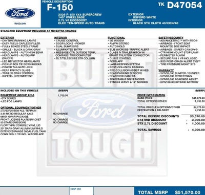 2026 Ford F-150 STX 4WD SuperCrew 5.5' Box