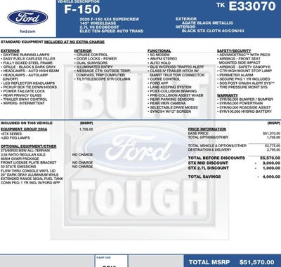 2026 Ford F-150 STX 4WD SuperCrew 5.5' Box