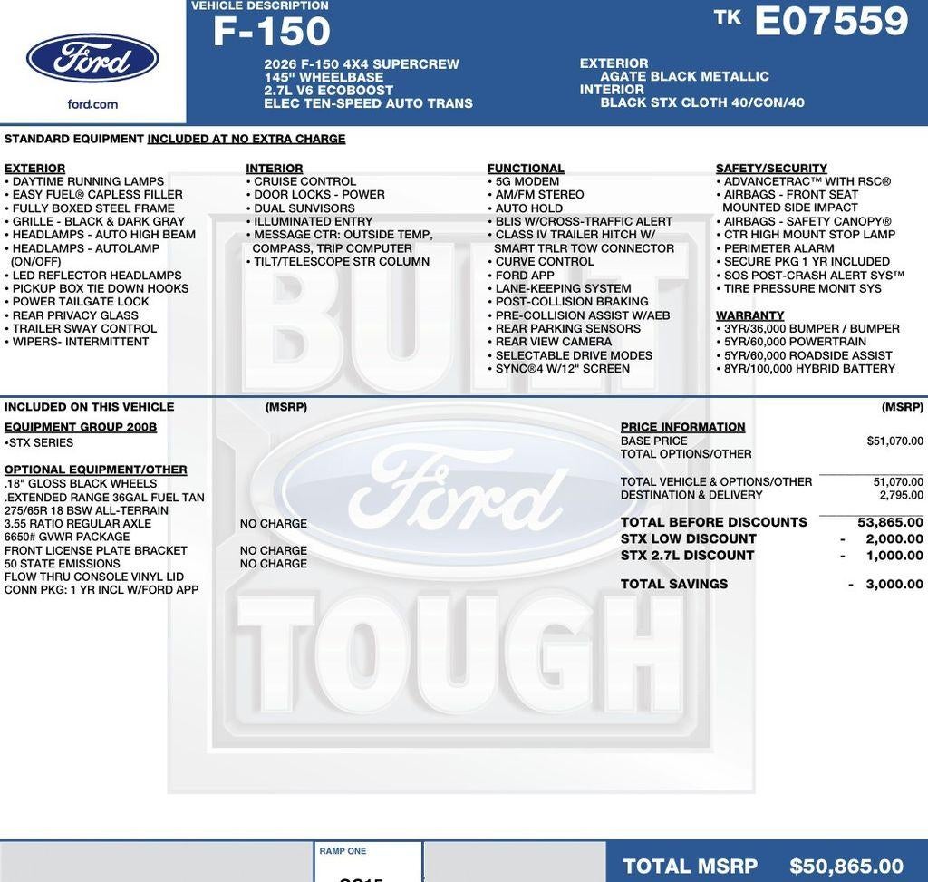 2026 Ford F-150 STX 4WD SuperCrew 5.5' Box