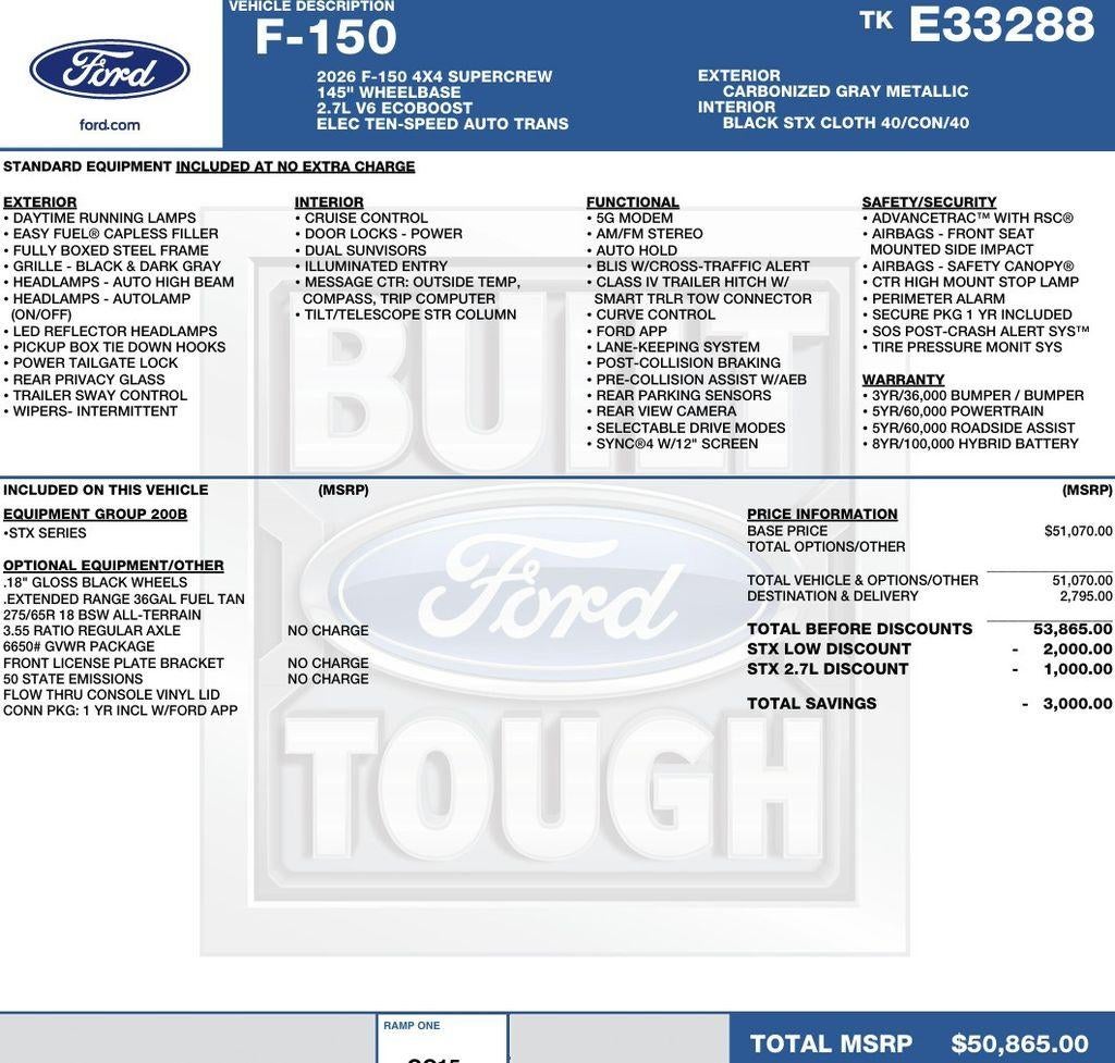 2026 Ford F-150 STX 4WD SuperCrew 5.5' Box
