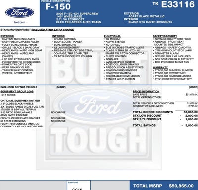 2026 Ford F-150 STX 4WD SuperCrew 5.5' Box