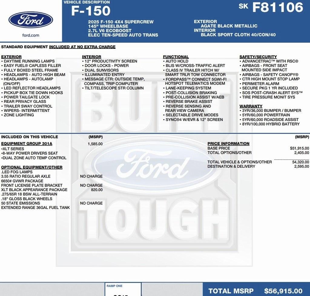 2025 Ford F-150 XLT 4WD SuperCrew 5.5' Box