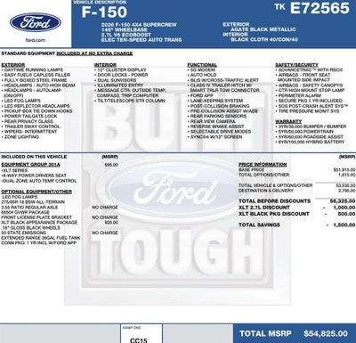 2026 Ford F-150 XLT 4WD SuperCrew 5.5' Box