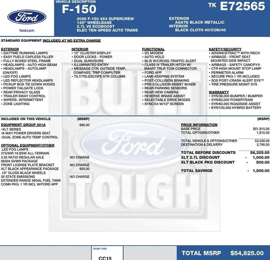 2026 Ford F-150 XLT 4WD SuperCrew 5.5' Box