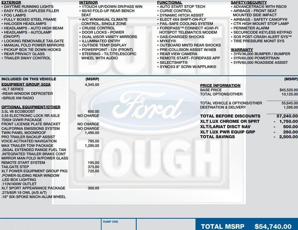 2020 Ford F-150 XLT 4WD SuperCrew 5.5' Box