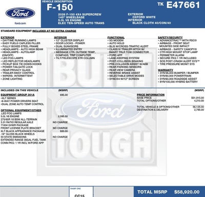 2026 Ford F-150 XLT 4WD SuperCrew 5.5' Box