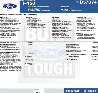 2026 Ford F-150 XLT 4WD SuperCrew 5.5' Box