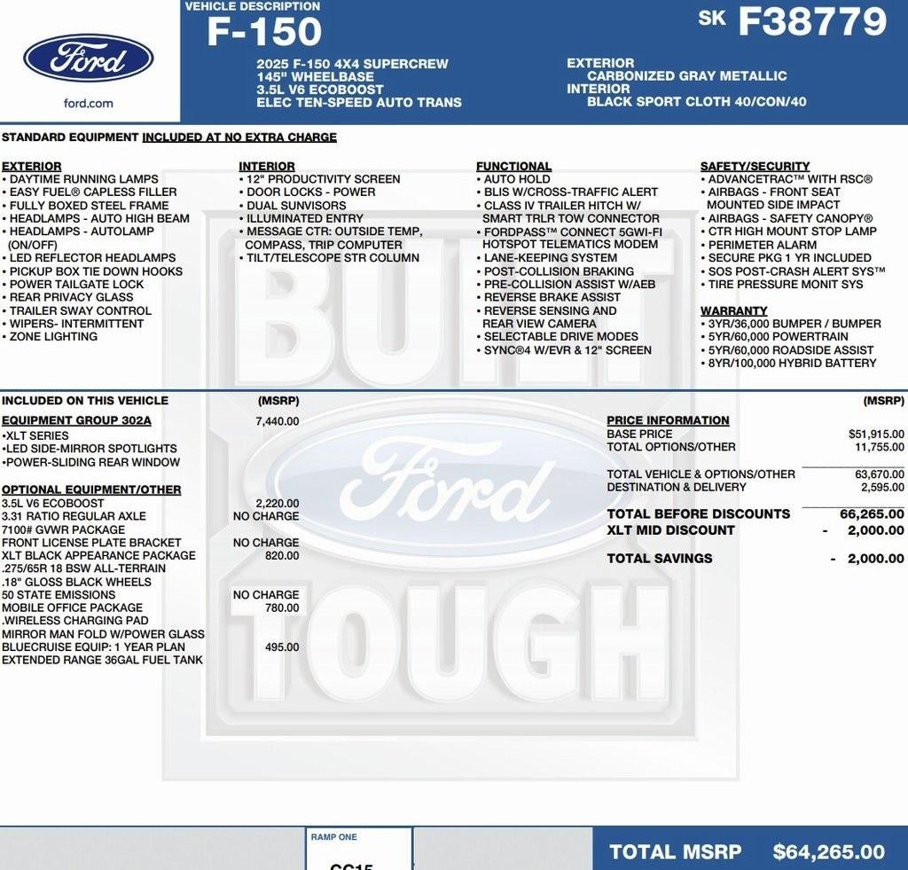 2025 Ford F-150 XLT 4WD SuperCrew 5.5' Box