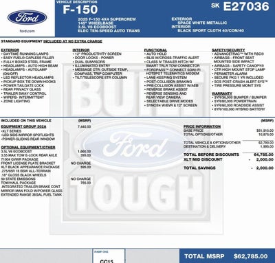 2025 Ford F-150 XLT 4WD SuperCrew 5.5' Box