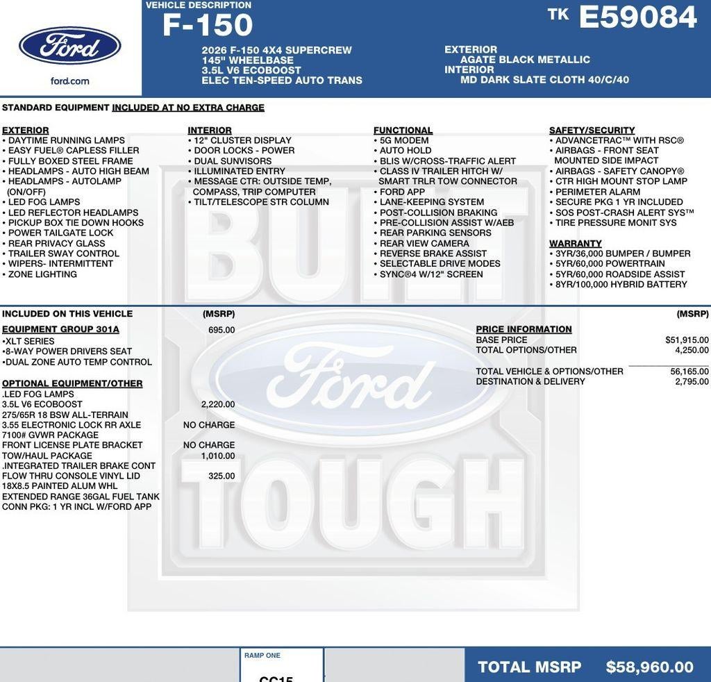 2026 Ford F-150 XLT 4WD SuperCrew 5.5' Box