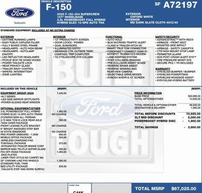 2025 Ford F-150 XLT 4WD SuperCrew 6.5' Box