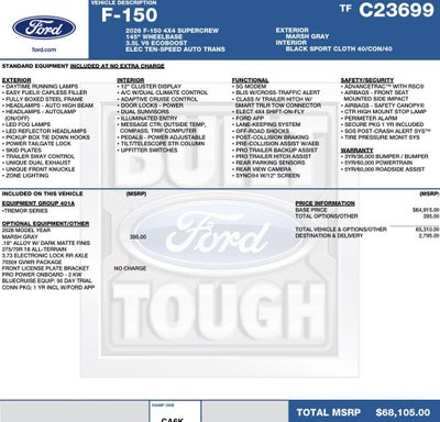 2026 Ford F-150 Tremor 4WD SuperCrew 5.5' Box