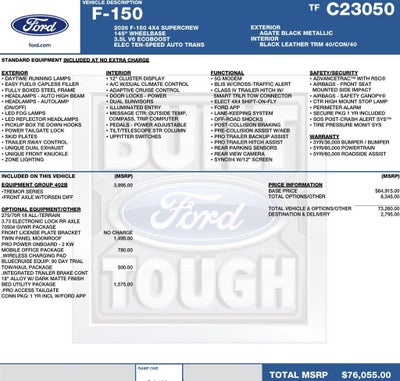 2026 Ford F-150 Tremor 4WD SuperCrew 5.5' Box