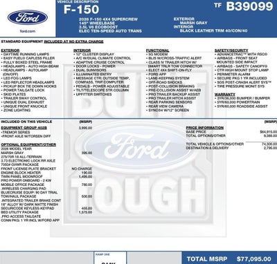 2026 Ford F-150 Tremor 4WD SuperCrew 5.5' Box