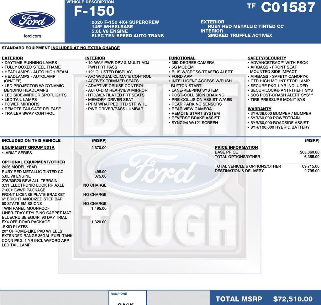 2026 Ford F-150 LARIAT 4WD SuperCrew 5.5' Box