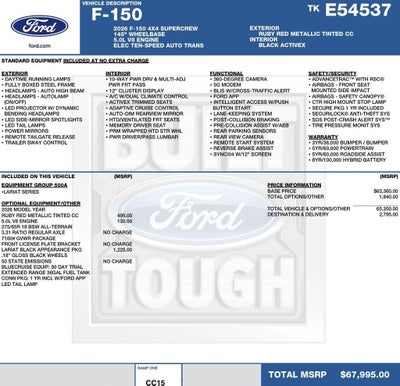 2026 Ford F-150 LARIAT 4WD SuperCrew 5.5' Box