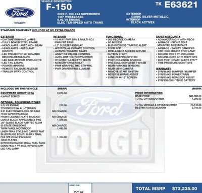 2026 Ford F-150 LARIAT 4WD SuperCrew 5.5' Box