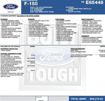 2026 Ford F-150 LARIAT 4WD SuperCrew 5.5' Box