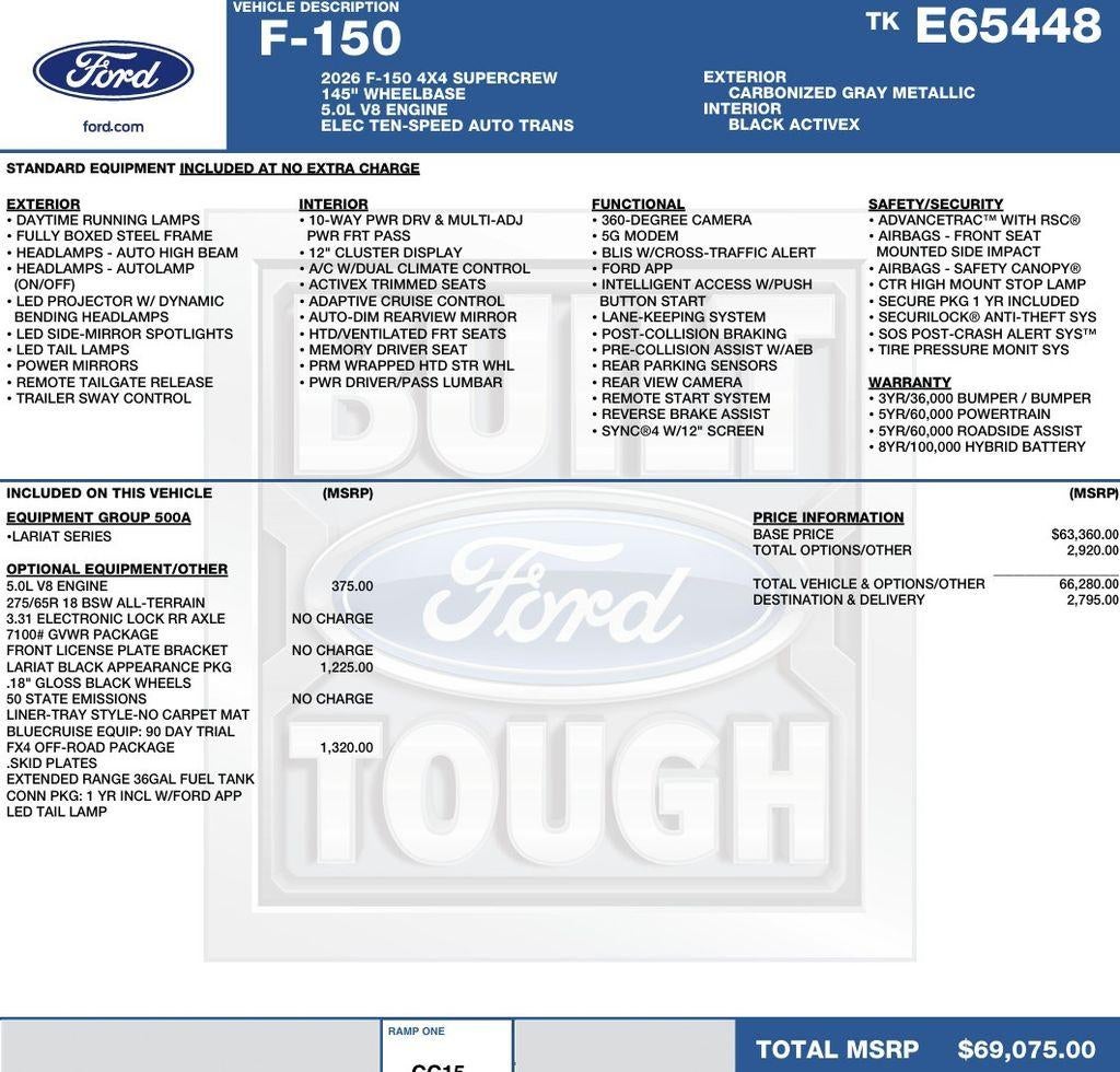 2026 Ford F-150 LARIAT 4WD SuperCrew 5.5' Box