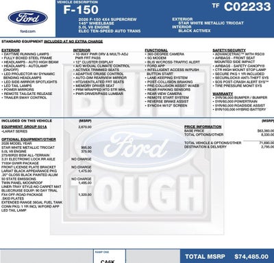 2026 Ford F-150 LARIAT 4WD SuperCrew 5.5' Box