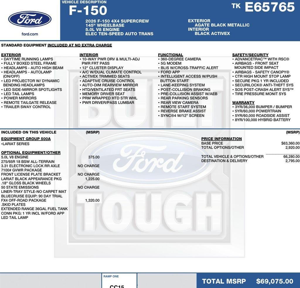 2026 Ford F-150 LARIAT 4WD SuperCrew 5.5' Box