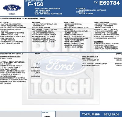 2026 Ford F-150 LARIAT 4WD SuperCrew 5.5' Box