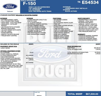 2026 Ford F-150 LARIAT 4WD SuperCrew 5.5' Box
