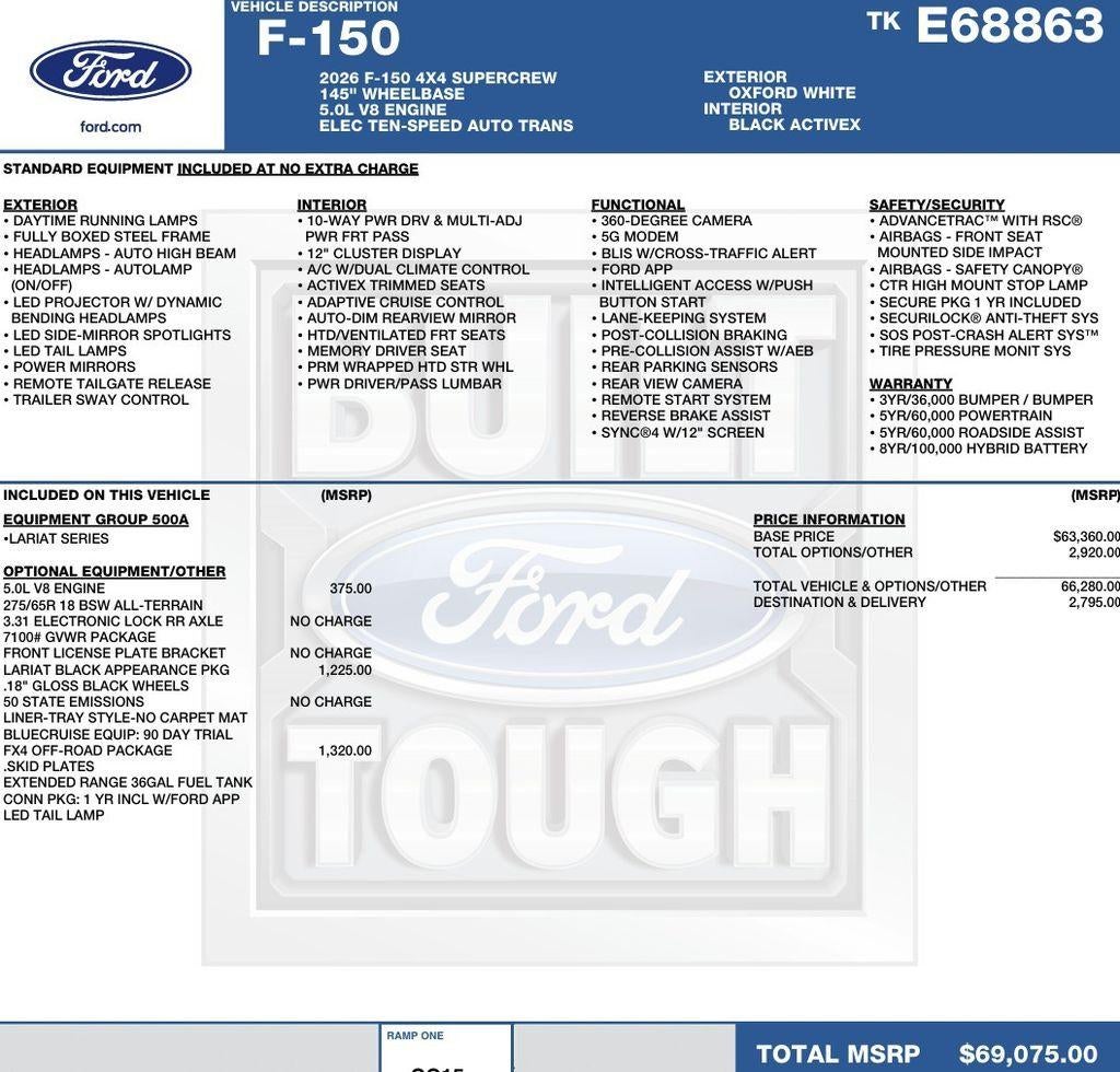 2026 Ford F-150 LARIAT 4WD SuperCrew 5.5' Box