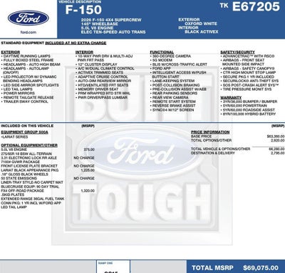 2026 Ford F-150 LARIAT 4WD SuperCrew 5.5' Box