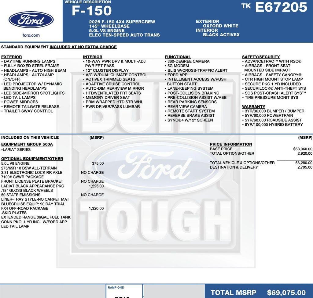 2026 Ford F-150 LARIAT 4WD SuperCrew 5.5' Box