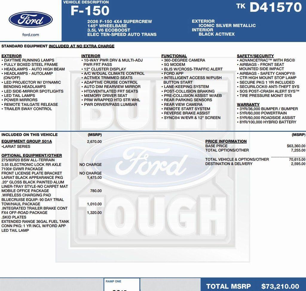 2026 Ford F-150 LARIAT 4WD SuperCrew 5.5' Box