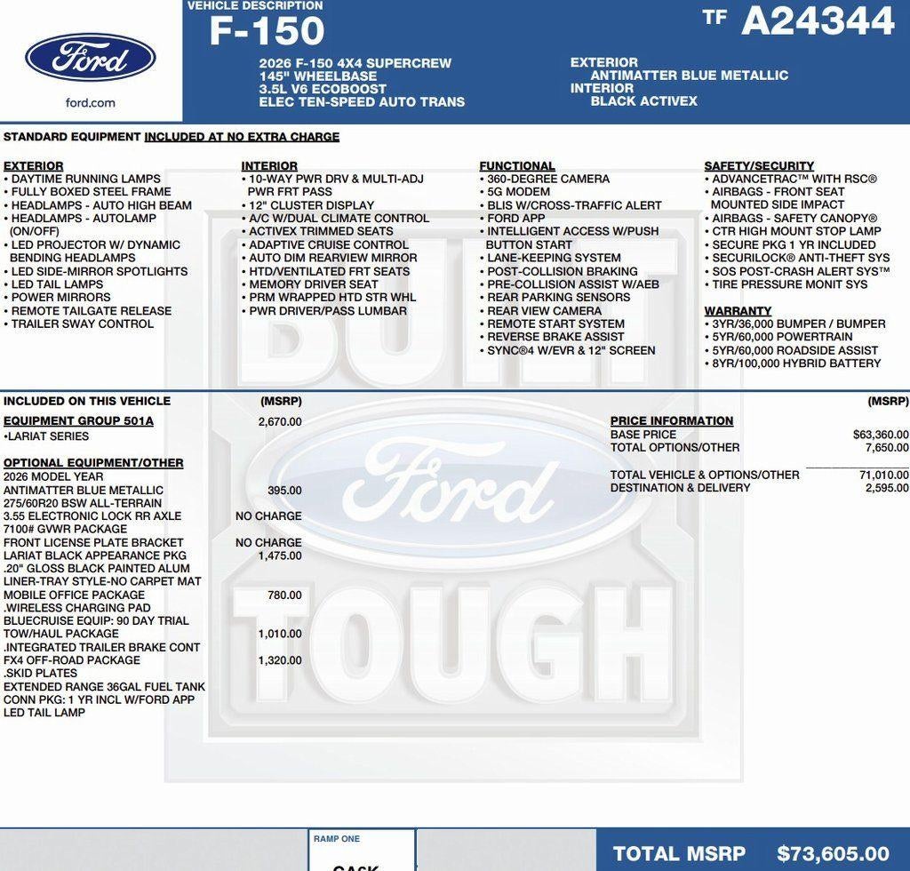 2026 Ford F-150 LARIAT 4WD SuperCrew 5.5' Box