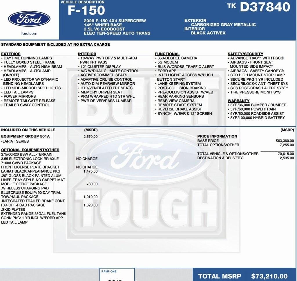 2026 Ford F-150 LARIAT 4WD SuperCrew 5.5' Box