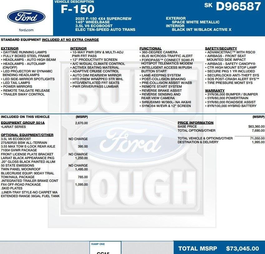 2025 Ford F-150 LARIAT 4WD SuperCrew 5.5' Box