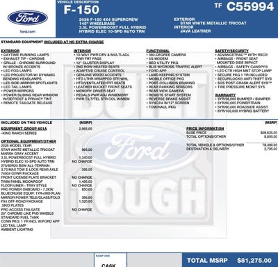 2026 Ford F-150 King Ranch 4WD SuperCrew 5.5' Box