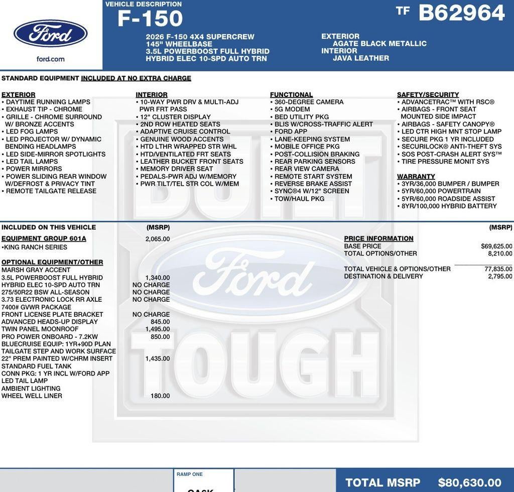 2026 Ford F-150 King Ranch 4WD SuperCrew 5.5' Box