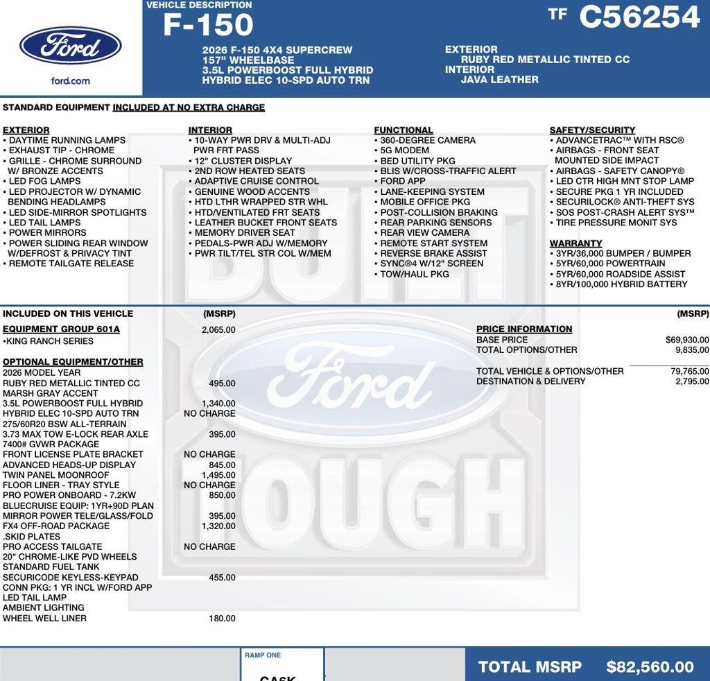 2026 Ford F-150 King Ranch 4WD SuperCrew 6.5' Box