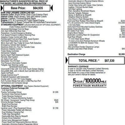 2025 RAM 3500 Laramie 4x4 Crew Cab 8' Box