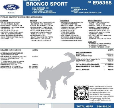 2025 Ford Bronco Sport Big Bend 4x4